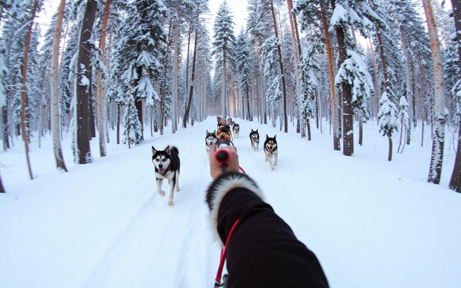 Husky Adventure & Snowmobiling Ride — Kuusamo, Finland